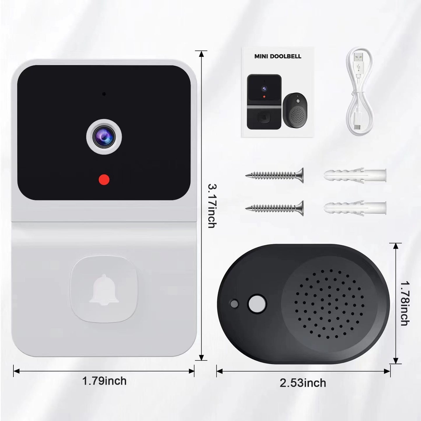 New Smart Doorbell Low Power Wireless Video Doorbell Intercom Mobile Phone Monitoring Wifi Doorbell Ding Dong Set - Move to future