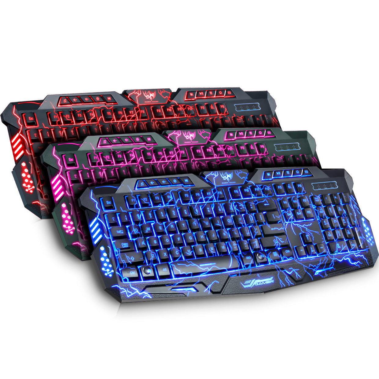 M200 Crack Edition Three-color Backlit Keyboard Game Game - Move to future