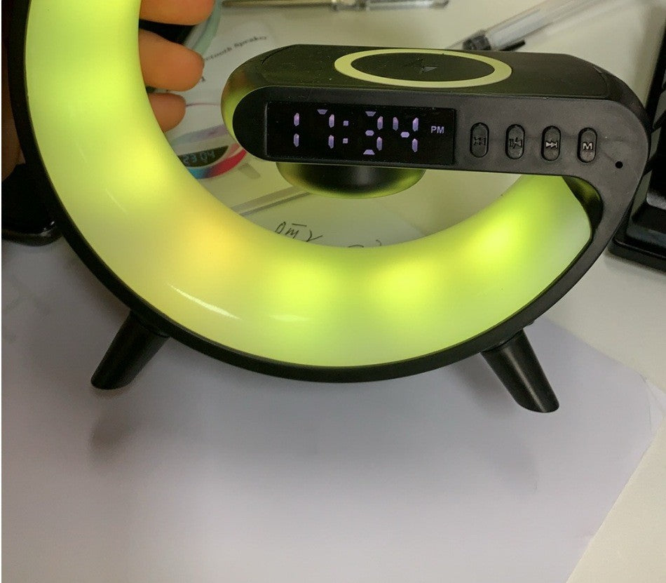 G2301 Bluetooth Speaker BT-3401 Atmosphere Light Wireless Charging Clock G63 Wireless Charger - Move to future