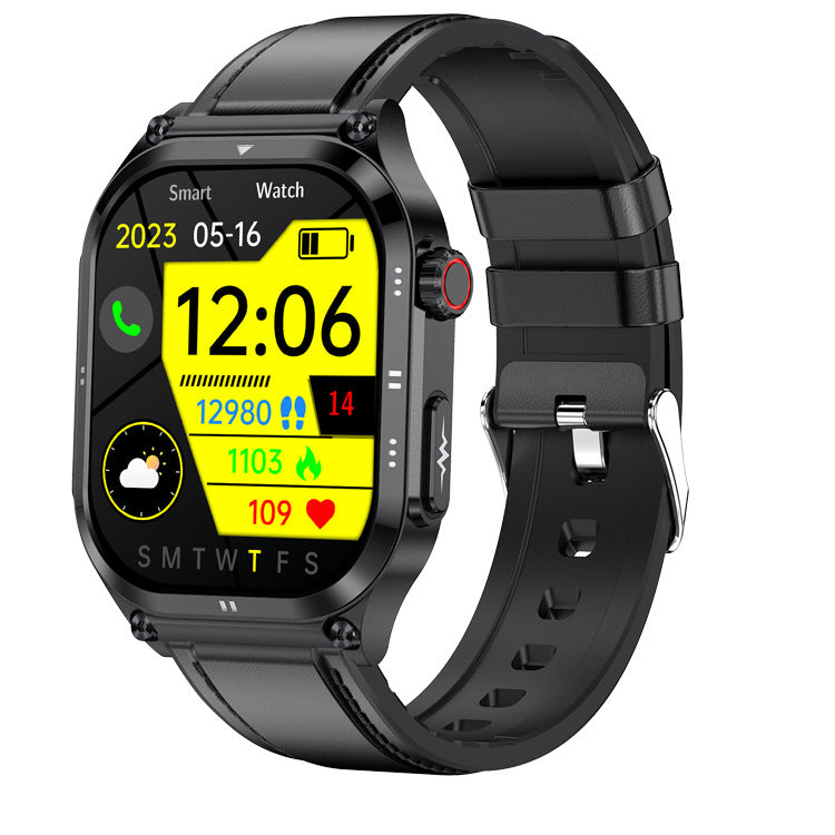 New ET281 Smart Watch ECG Heart Rate Blood Glucose Sleep Monitoring AMOLED Bluetooth Call Health - Move to future