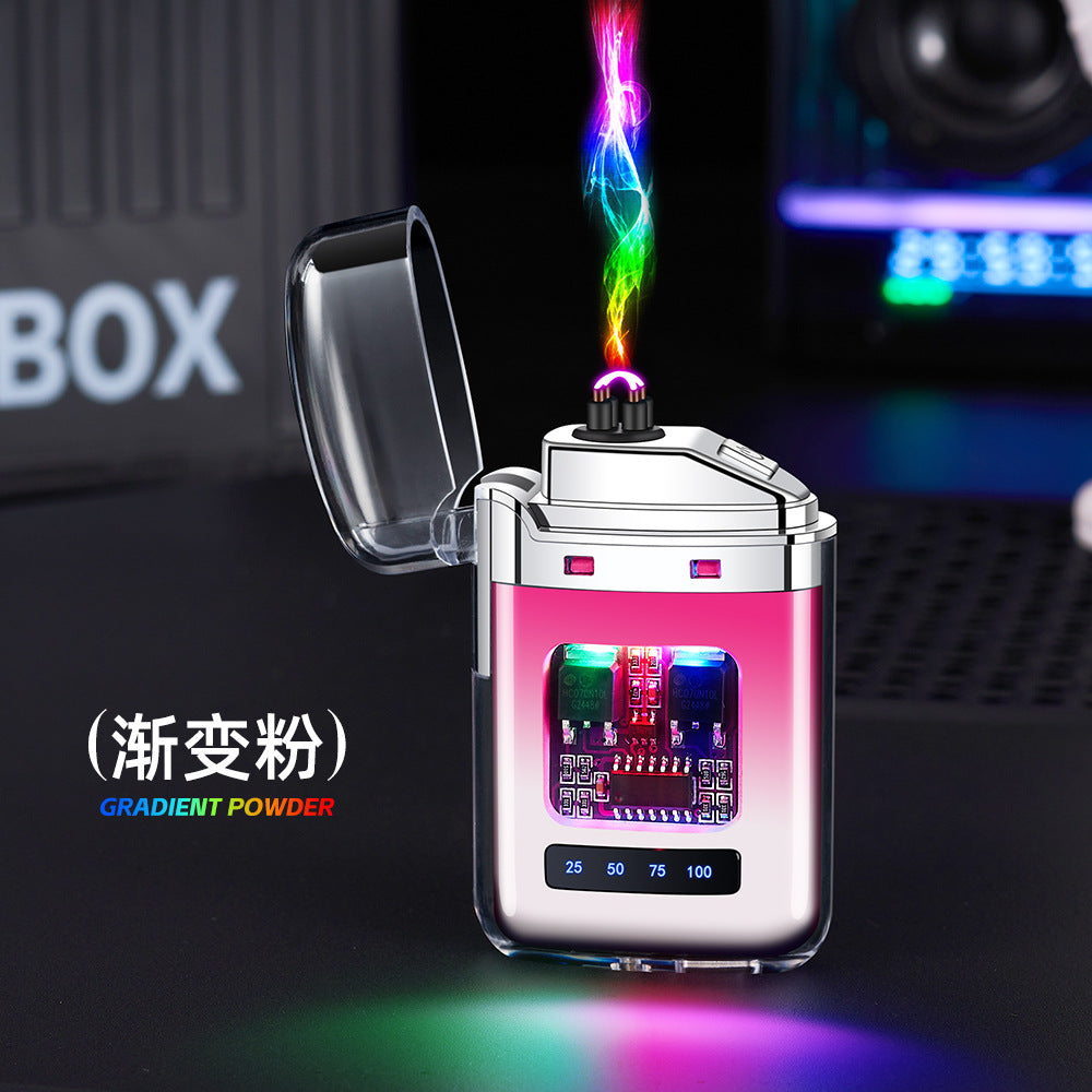 High-looking Transparent Rechargeable Lighter Portable Outdoor Waterproof Pulse Cigarette Lighter Type-c Rechargeable Cigarette Lighter - Move to future