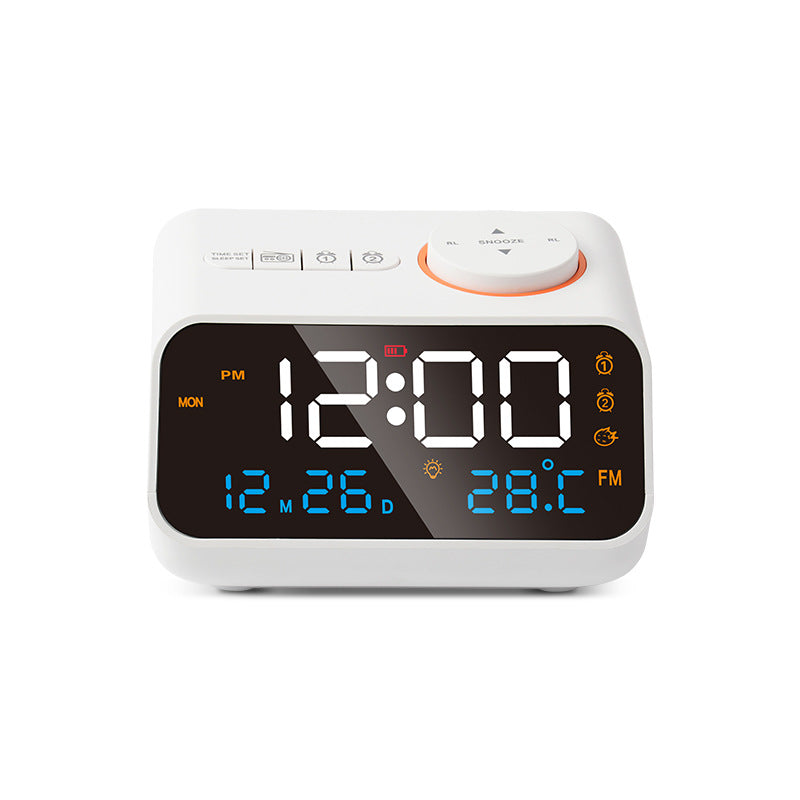 Multifunctional LED Charging Clock Control Radio FM Radio Alarm Clock 2 Sets Of Alarm Clock Voice Control Dimming Sound - Move to future