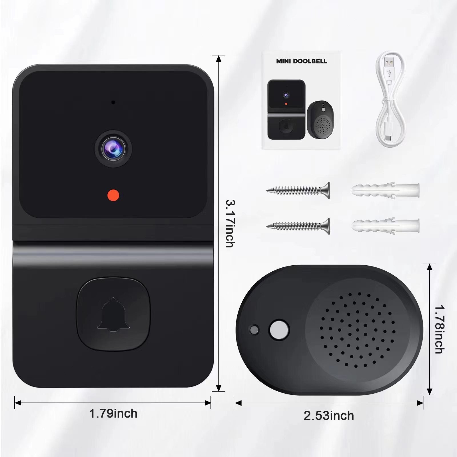 New Smart Doorbell Low Power Wireless Video Doorbell Intercom Mobile Phone Monitoring Wifi Doorbell Ding Dong Set - Move to future
