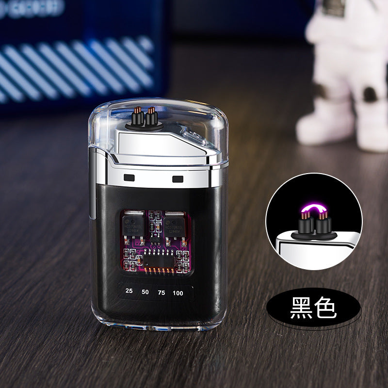 High-looking Transparent Rechargeable Lighter Portable Outdoor Waterproof Pulse Cigarette Lighter Type-c Rechargeable Cigarette Lighter - Move to future