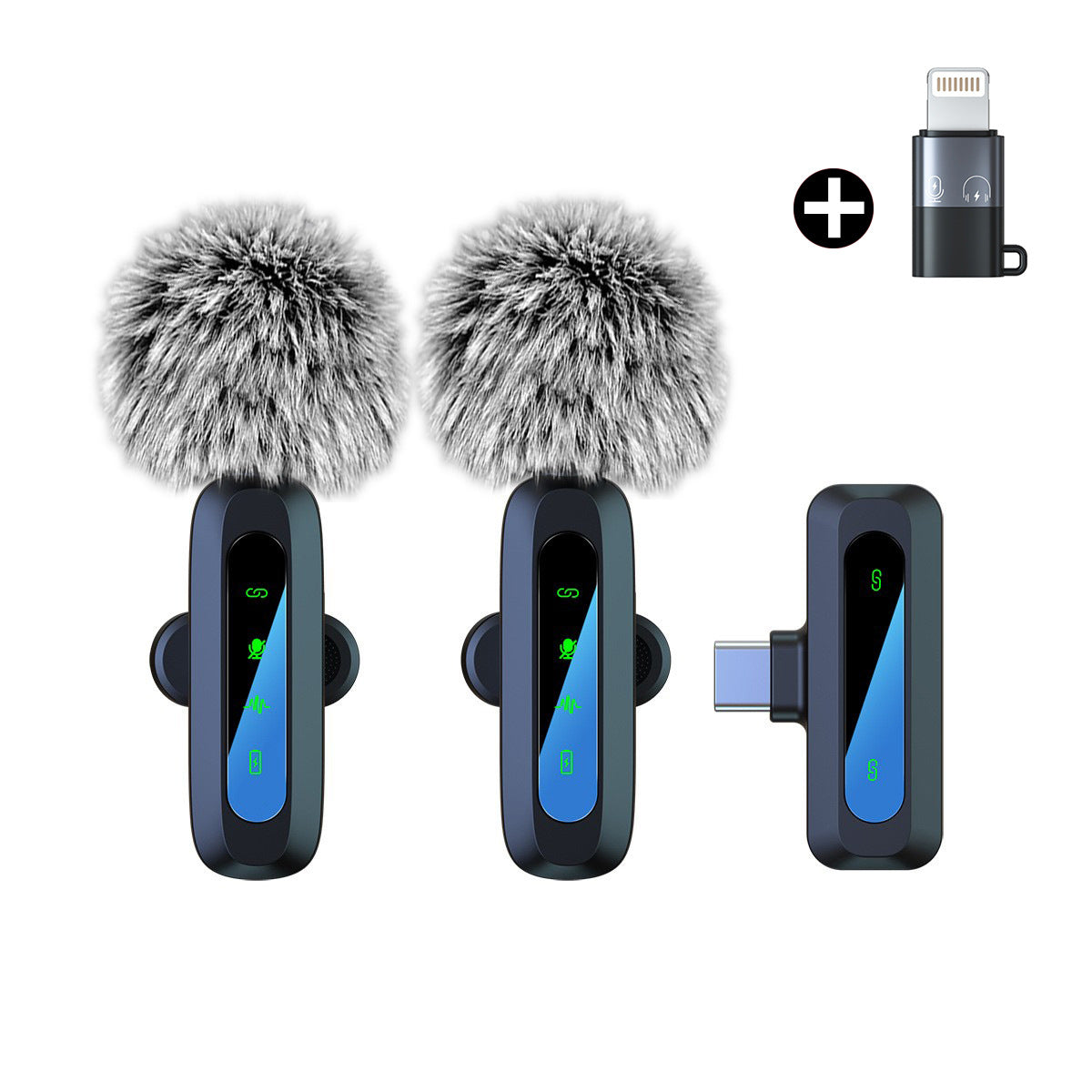 Cross-border Private Model New J3 One-to-two Wireless Collar Clip Microphone Live Radio Noise Reduction Wireless Microphone Microphone - Move to future