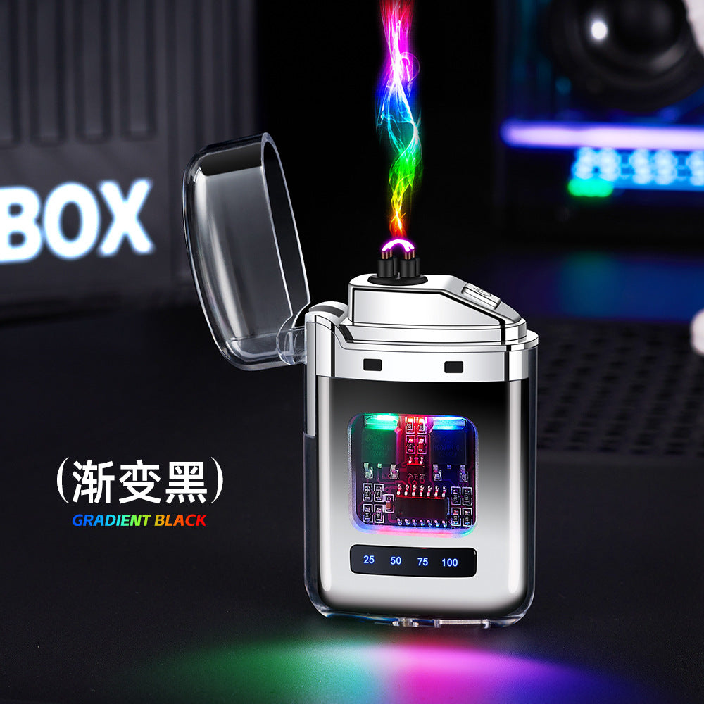 High-looking Transparent Rechargeable Lighter Portable Outdoor Waterproof Pulse Cigarette Lighter Type-c Rechargeable Cigarette Lighter - Move to future