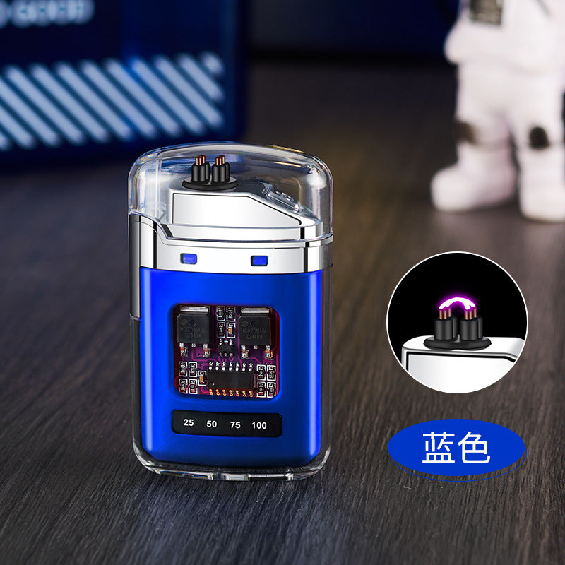 High-looking Transparent Rechargeable Lighter Portable Outdoor Waterproof Pulse Cigarette Lighter Type-c Rechargeable Cigarette Lighter - Move to future