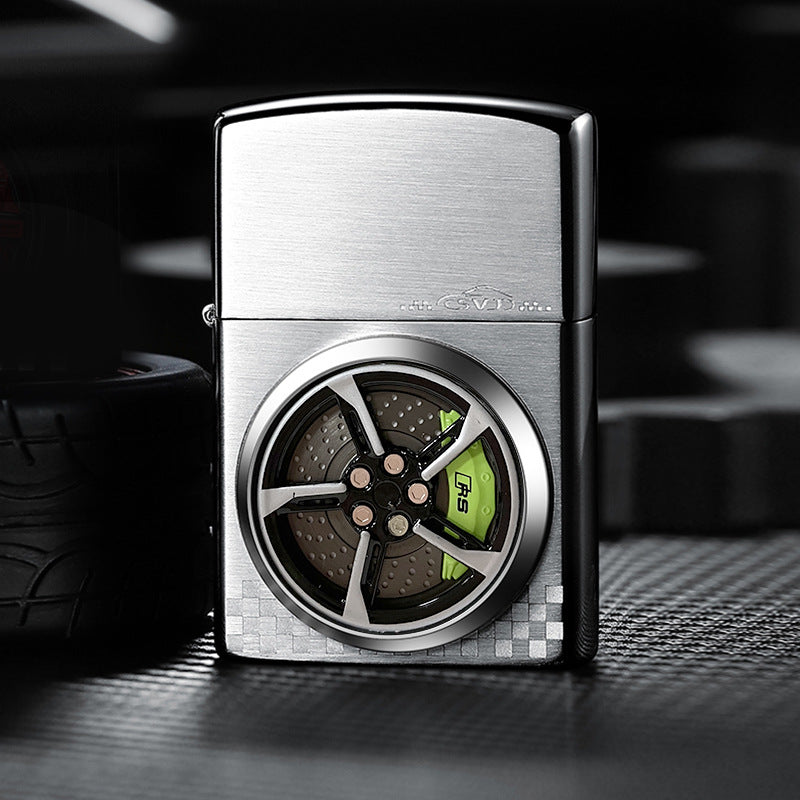 New 360 ° Rotating Wheel Hub Trend Cool Kerosene Lighter Stereo Hollow To Send Boyfriend - Move to future