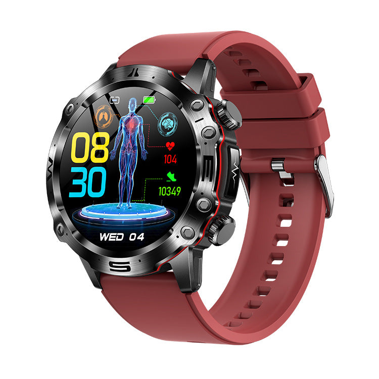 2024 New ET482 Smart Watch Outdoor Sports AMOLDE HD ECG Bluetooth Call Non-invasive Blood Glucose - Move to future
