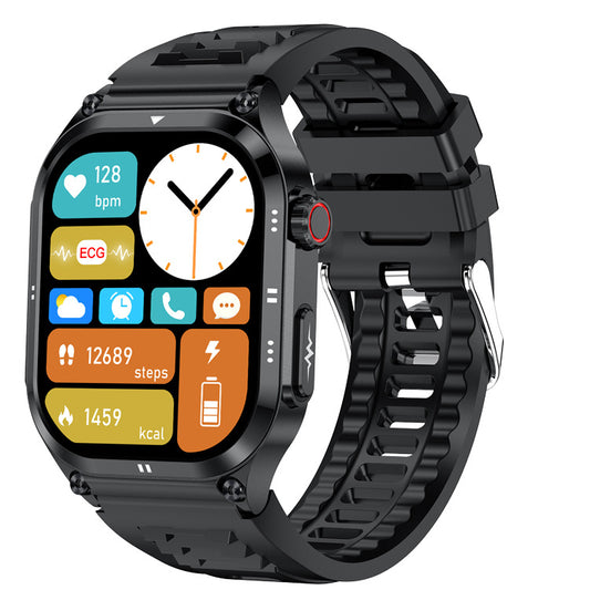 New ET281 Smart Watch ECG Heart Rate Blood Glucose Sleep Monitoring AMOLED Bluetooth Call Health - Move to future