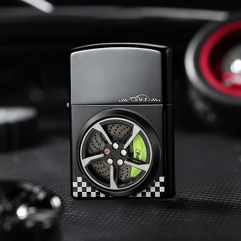 New 360 ° Rotating Wheel Hub Trend Cool Kerosene Lighter Stereo Hollow To Send Boyfriend - Move to future