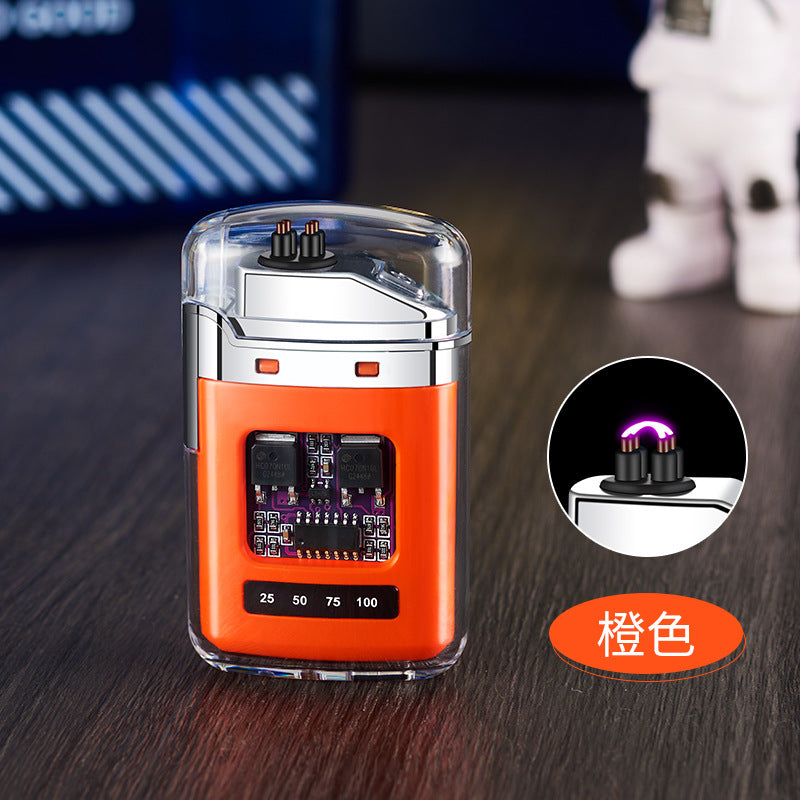 High-looking Transparent Rechargeable Lighter Portable Outdoor Waterproof Pulse Cigarette Lighter Type-c Rechargeable Cigarette Lighter - Move to future