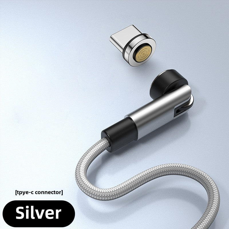 Rotating Magnetic Suction Data Line 540type-c Is Suitable For Apple Huawei Super Fast Charging Three-in-one Mobile Phone Charging Line - Move to future