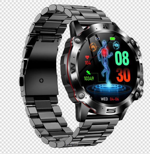 2024 New ET482 Smart Watch Outdoor Sports AMOLDE HD ECG Bluetooth Call Non-invasive Blood Glucose - Move to future