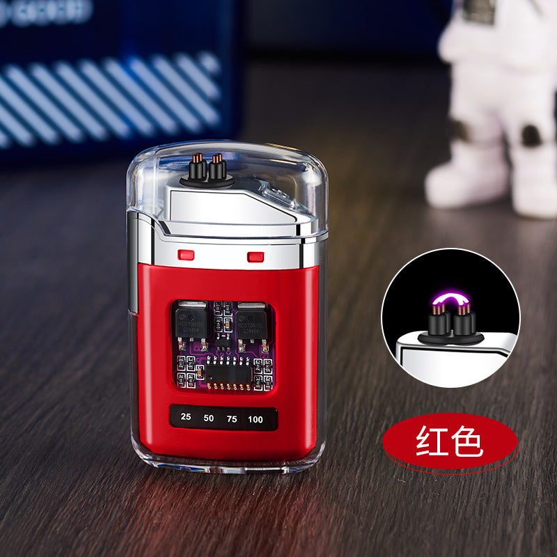 High-looking Transparent Rechargeable Lighter Portable Outdoor Waterproof Pulse Cigarette Lighter Type-c Rechargeable Cigarette Lighter - Move to future