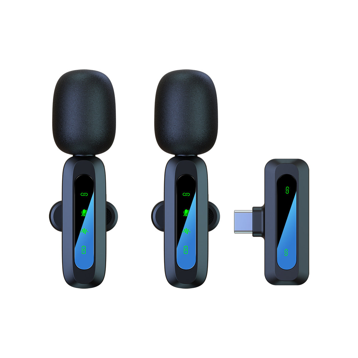 Cross-border Private Model New J3 One-to-two Wireless Collar Clip Microphone Live Radio Noise Reduction Wireless Microphone Microphone - Move to future