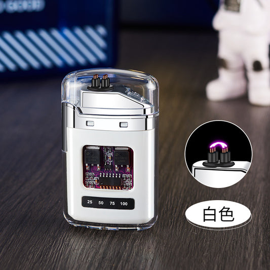 High-looking Transparent Rechargeable Lighter Portable Outdoor Waterproof Pulse Cigarette Lighter Type-c Rechargeable Cigarette Lighter - Move to future