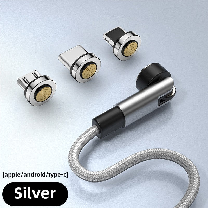 Rotating Magnetic Suction Data Line 540type-c Is Suitable For Apple Huawei Super Fast Charging Three-in-one Mobile Phone Charging Line - Move to future