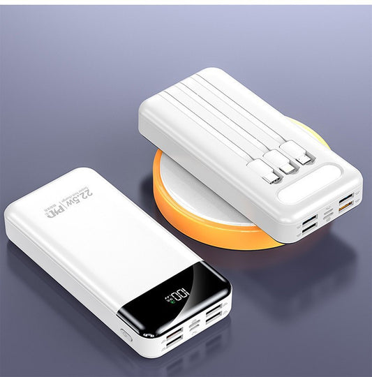 20000 MA Comes With Detachable Three-wire Large Capacity 22.5W Super Fast Charging PD Two-way Mobile Power Supply - Move to future
