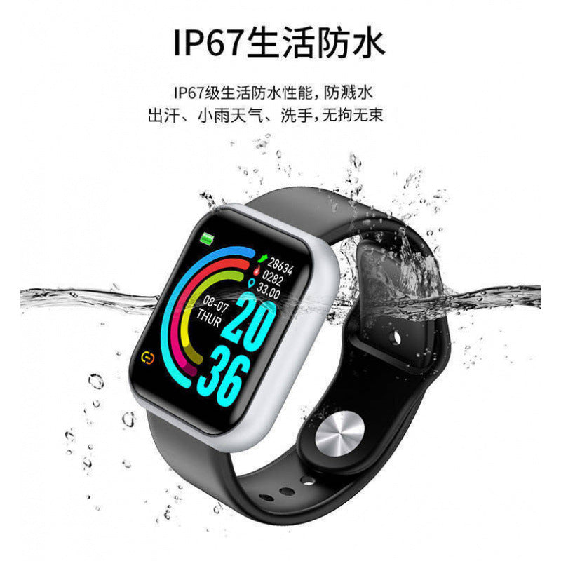 Y68 Macaron Smart Bracelet D20 Macaron New Heart Rate Blood Pressure Multi-Function Bluetooth Watch - Move to future