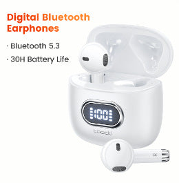 Toocki V08 TWS True Wireless Bluetooth 5.3 Half In-ear Design Overtime Long Battery Life Waterproof Sweat-proof Headset - Move to future