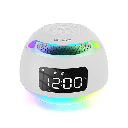 Cross-border LED Symphony Clock Rechargeable FM Radio Clock Student Desktop Night Light Colorful Atmosphere Light Alarm Clock - Move to future